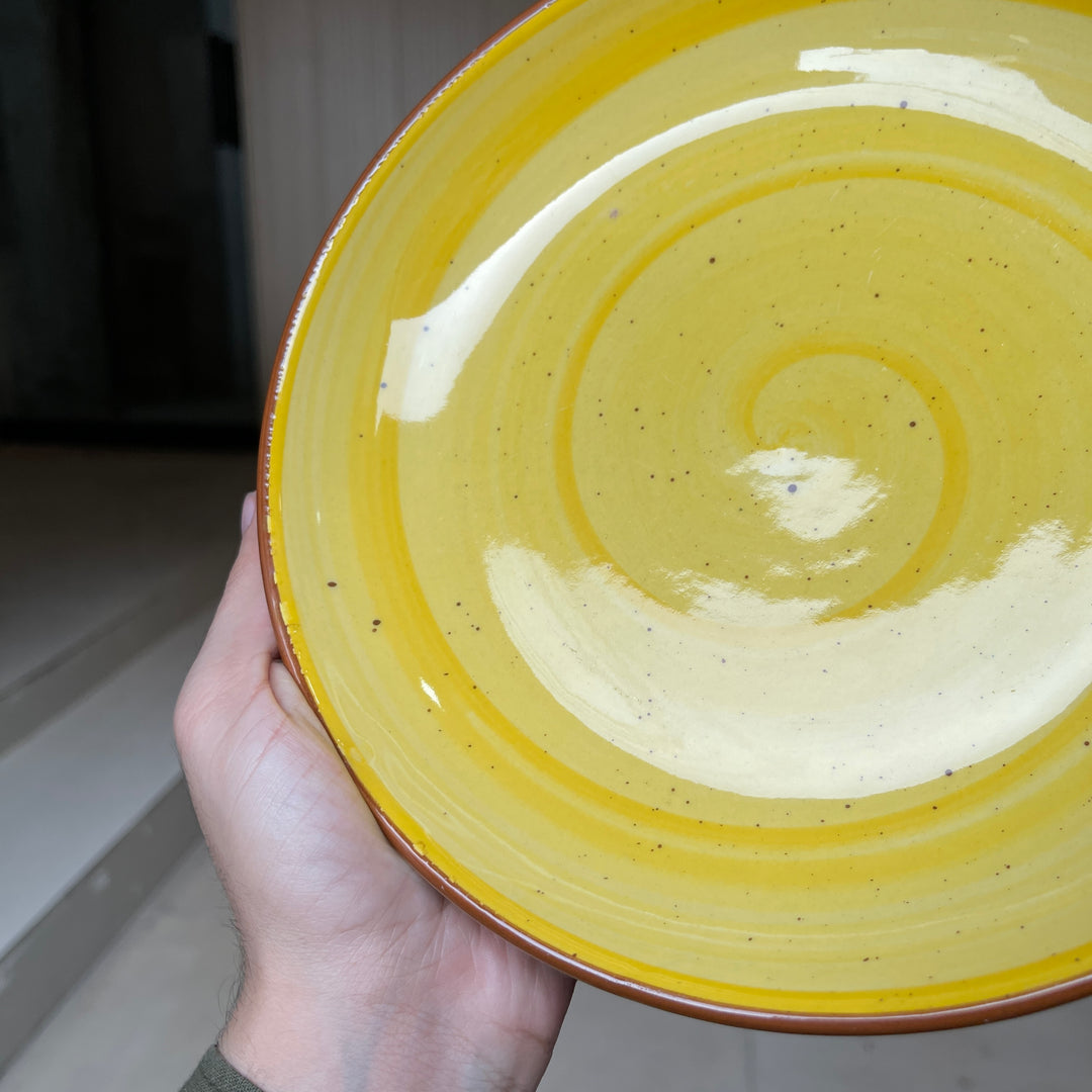 Leftover 8.5 inch Entree Bowl ( Yellow Colorline )