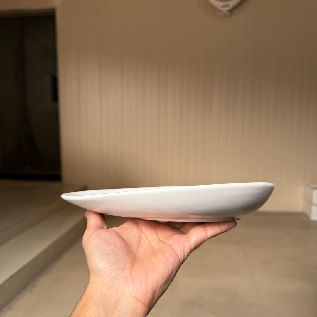 Leftover 9.5"x8" Triangular Platter Small ( Snow Cocoa )