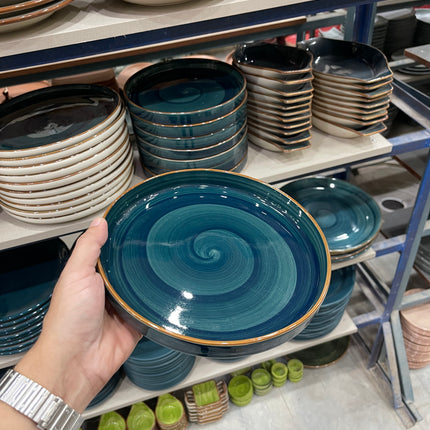 Leftover 8 inch Classic Plate ( Peacock Green Colorline )
