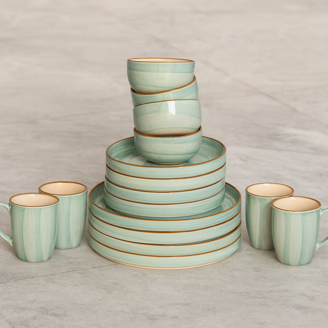 Breakfast Set ( Teal Colorline )