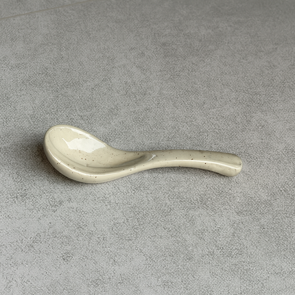 Ceramic Soup Spoon ( Grey Colorline )
