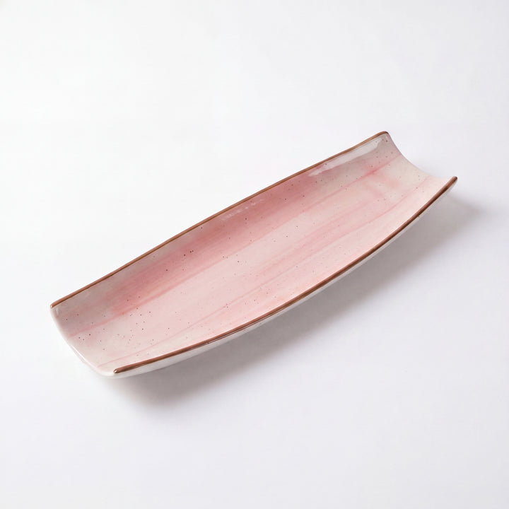 Curved Sushi Platter 14"x4" ( Rosewater )