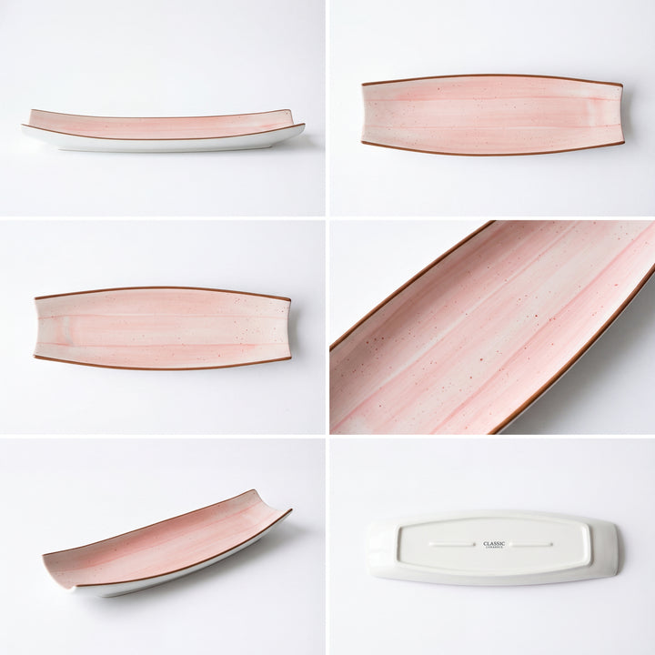 Curved Sushi Platter 14"x4" ( Rosewater )