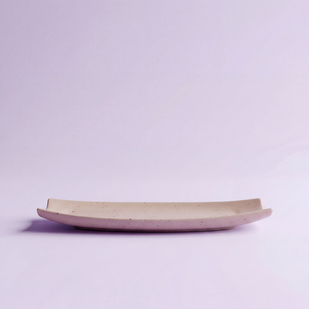 Curved Sushi Platter 14"x4" ( Old Rose Matte )