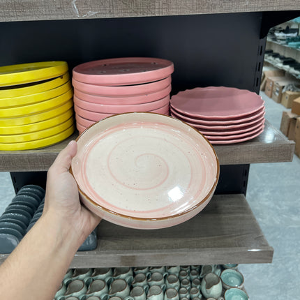Leftover 8 inch Classic Plate ( Pink Colorline )
