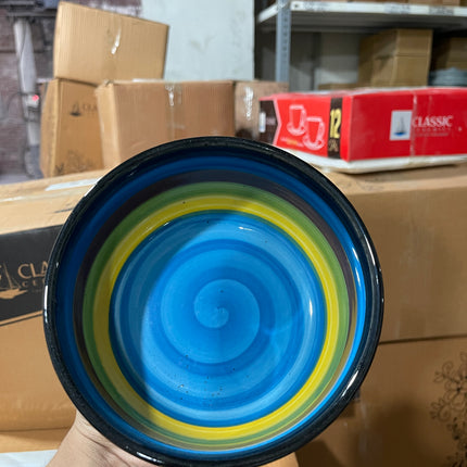 Leftover 6 inch Noodle Bowl ( Blue Multi Colorline )