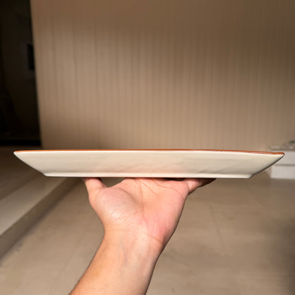 Leftover 11.5"x6" Rectangular Platter ( Teal Colorline )