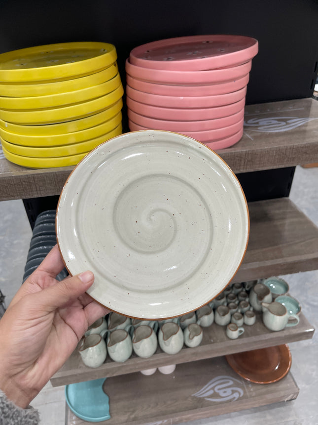 Leftover 8 inch Rimless Plate ( Grey Colorline )