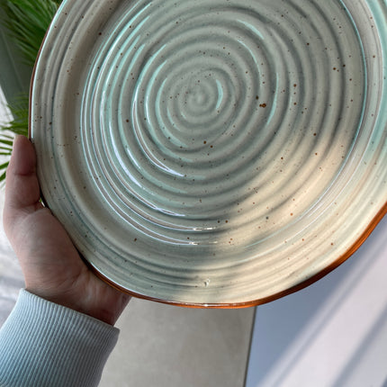 Leftover 10 inch Irregular Spiral Plate ( Ash )