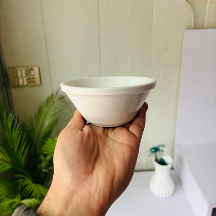 Leftover 5 inch V Shaped Bowl ( Glossy White )