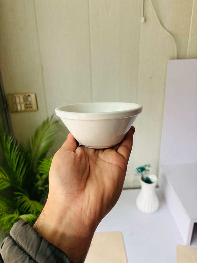 Leftover 5 inch V Shaped Bowl ( Glossy White )