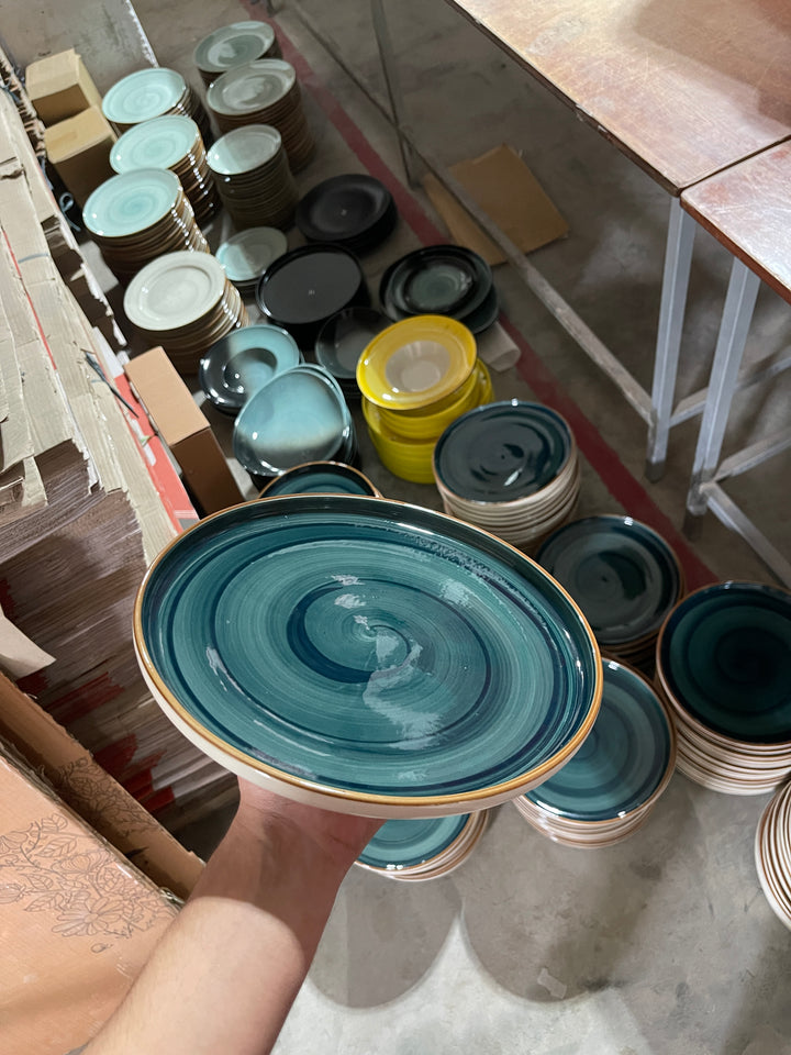 Leftover 10 inch Lite Classic Plate ( Peacock Green Colorline)
