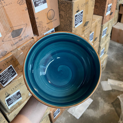 Leftover 9" Round Bowl ( Peacock Green Colorline )
