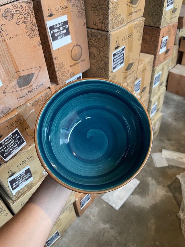 Leftover 9" Round Bowl ( Peacock Green Colorline )