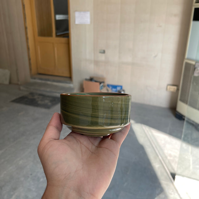 Leftover 4 inch soup Bowl ( Dark Green Colorline )