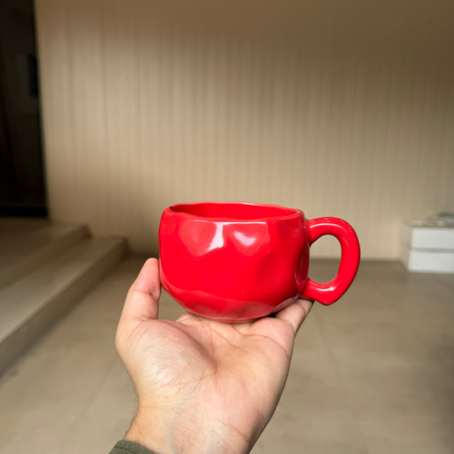 Leftover ( Irregular Shape ) Bubble Cup ( Ember Red ) ( 230 ml ) ( 1 piece )