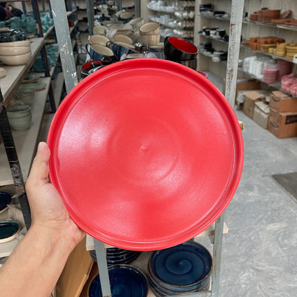 Leftover 10 inch Classic Plate ( Red Matte )