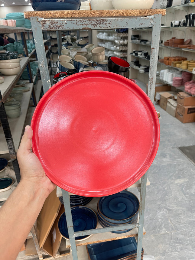 Leftover 10 inch Classic Plate ( Red Matte )