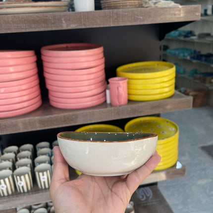 Leftover 6 inch Curved Bowl ( Dark Green Colorline )