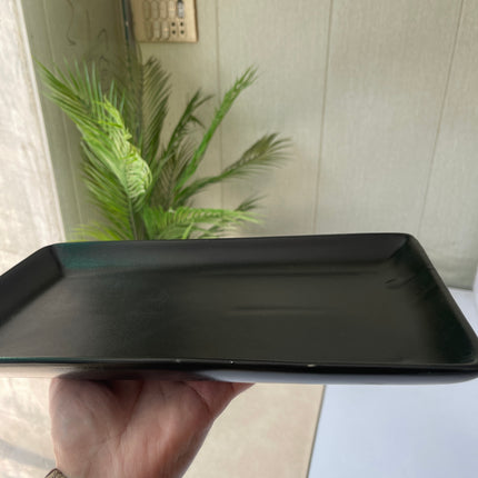 Leftover 12"x7" Rectangular Platter ( Textured Black Matte )