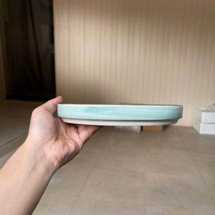Leftover 8 inch Classic Plate ( Teal Colorline )