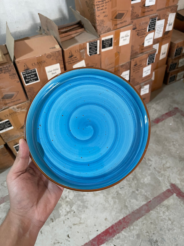 Leftover 8 inch Classic Plate ( Blue Colorline )