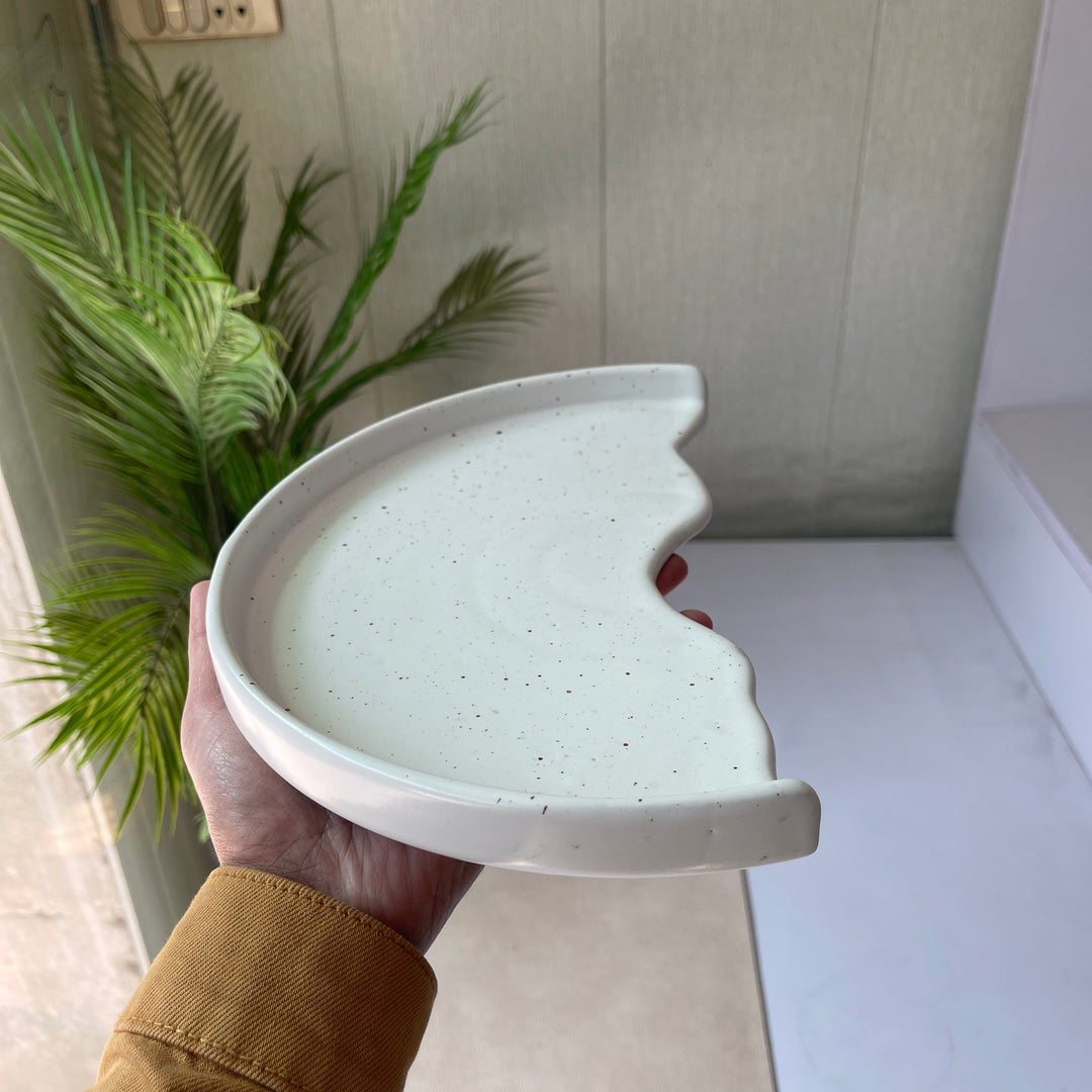 Leftover 10 inch Half Classic Plate ( Snow Cocoa )