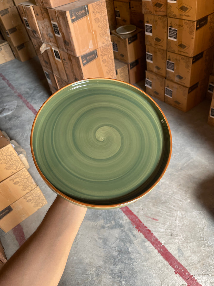 Leftover 10 inch Classic Plate ( Dark Green Colorline )