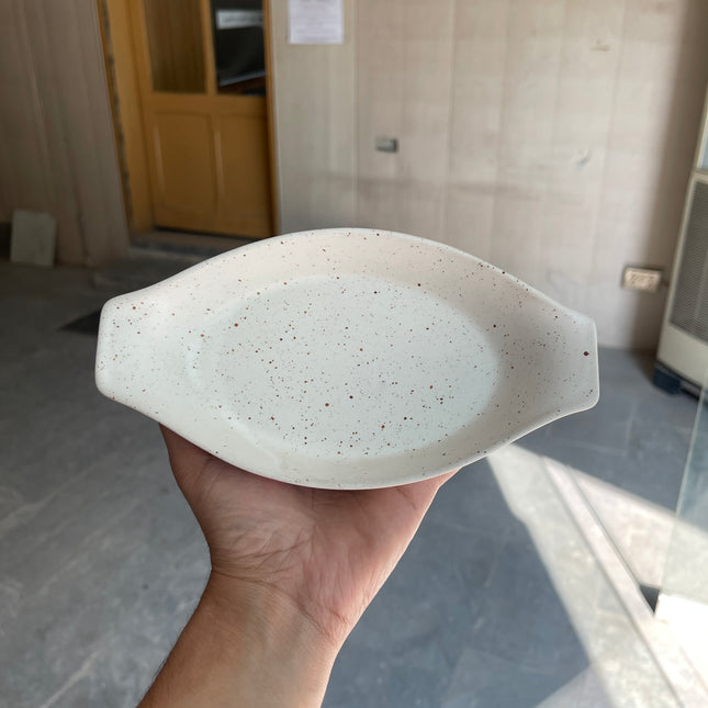 Leftover Pasta dish Small 7.8"x 4.3" ( Snow Cocoa )