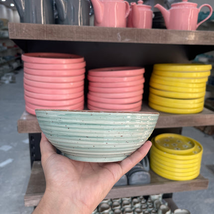 Leftover 7 inch Ripple Bowl ( Teal Colorline )