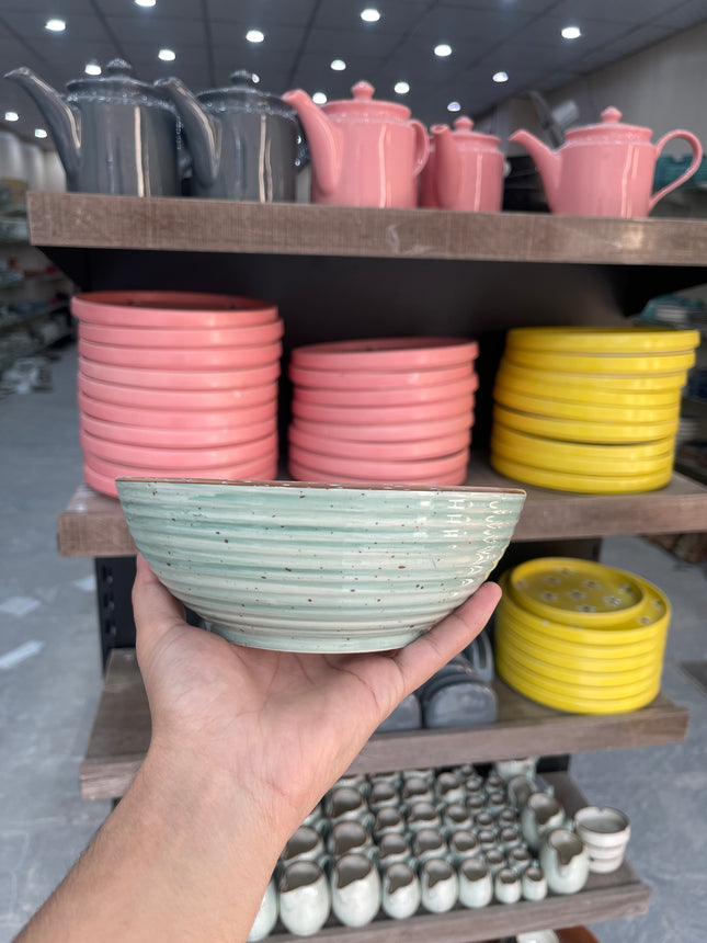 Leftover 7 inch Ripple Bowl ( Teal Colorline )