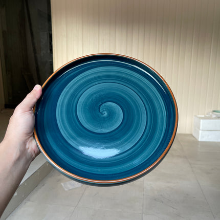 Leftover 10 inch Classic Plate ( Peacock Green Colorline )