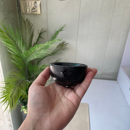 Leftover Round Sauce Ramekin Large ( Black Matte with glossy specks )