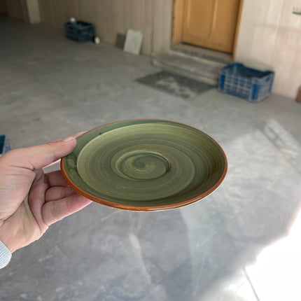Leftover WM Cup Saucer Set ( Dark Green Colorline ) 6 cups 6 saucers ( 220ml )