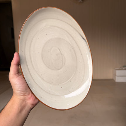 Leftover 11 inch Rimless Rice Dish ( Grey Colorline )