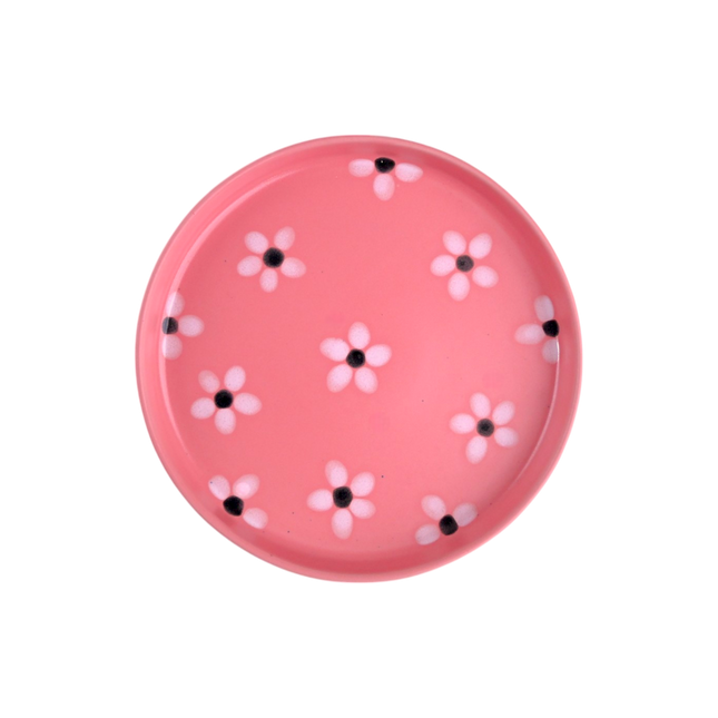 8 inch Classic Plate ( Pink Matte Floral )