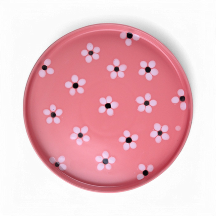 10 inch Classic Plate ( Pink Matte Floral )