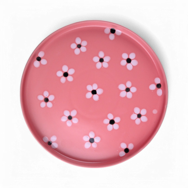 10 inch Classic Plate ( Pink Matte Floral )