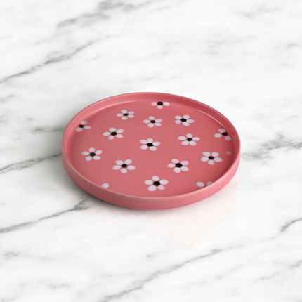 10 inch Classic Plate ( Pink Matte Floral )