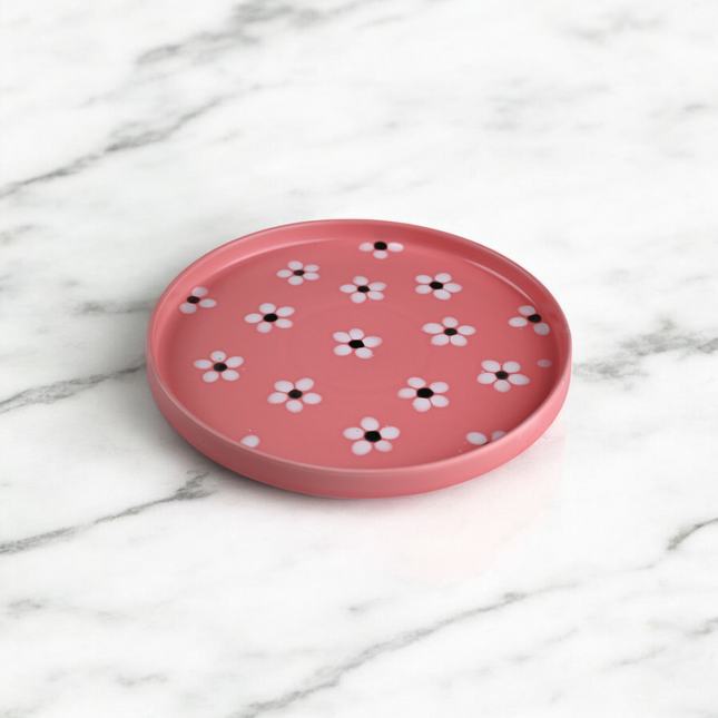 10 inch Classic Plate ( Pink Matte Floral )