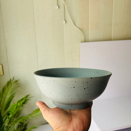 Leftover 8 inch Round Bowl ( Grey Matte with Black Specks )