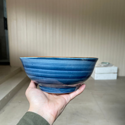 Leftover 8 inch Round Bowl ( Cobalt Blue Colorline )