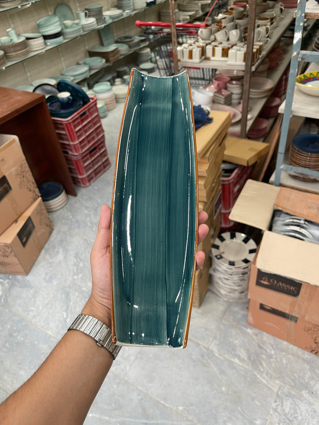 Leftover Curved Sushi Platter ( Peacock Green Colorline )