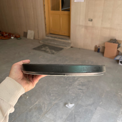 Leftover 10 inch Classic Plate ( Black Matte with Glossy Black Specks )