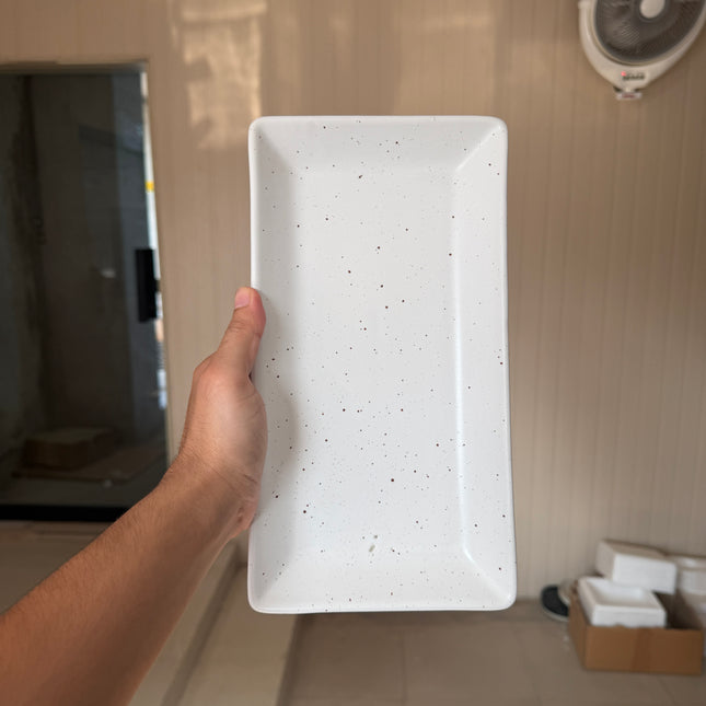 Leftover 11.5"x6" Rectangular Platter ( Snow Cocoa )
