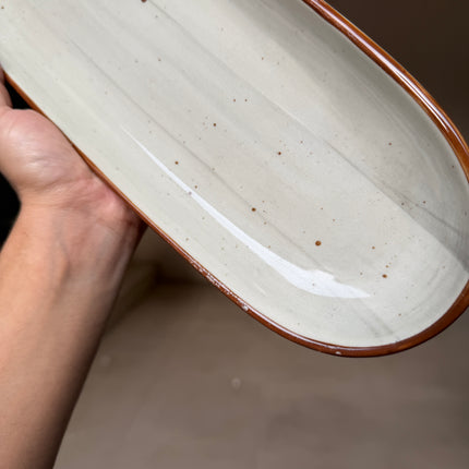 Leftover Oval Serving Platter ( 15"x5" Grey Colorline )