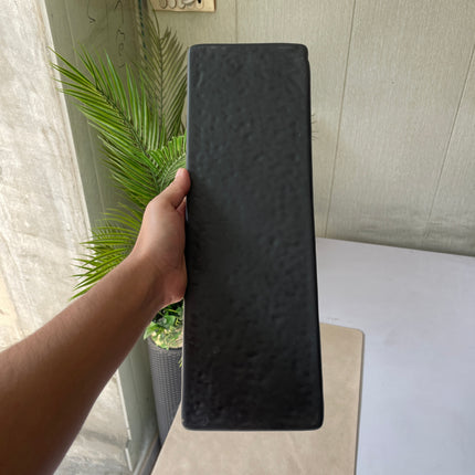 Leftover 15.5" x 6" Flat Rectangular Slab ( Dull Black Matte )