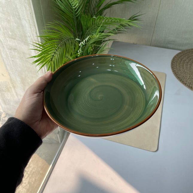 Leftover 8.5 inch Entree Bowl ( Dark Green Colorline )