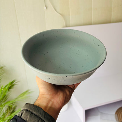 Leftover 8 inch Round Bowl ( Grey Matte with Black Specks )