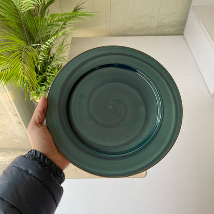 Leftover 10 inch Flat Plate ( Peacock Green Colorline )